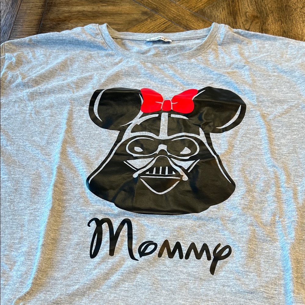 Darth with Mickey ears. 2xl with mommy